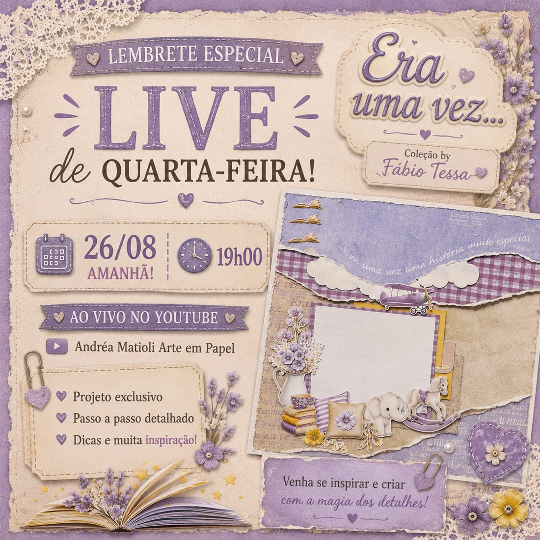 Coleção Era uma vez em tons de lilás